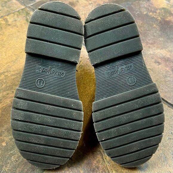 Cat & Jack Evie Lug Sole Black Ankle Boots 11 - Picture 9 of 14